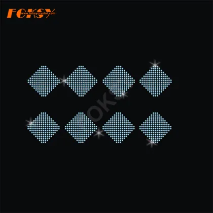 Capri Blue Rhinestone Design For Cheer Bow Strip