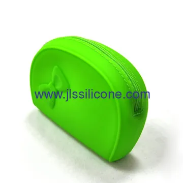 Bow Tie Silicone Cosmetic Bag And Wallet Case 