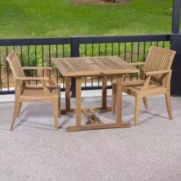 MORE DESIGN Free Sample Waterproof Teak Wood Outdoor Dining Table