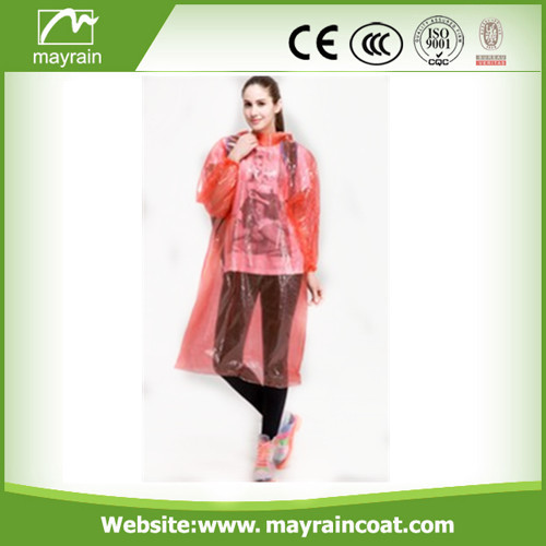 High Quality PE Raincoat for Women