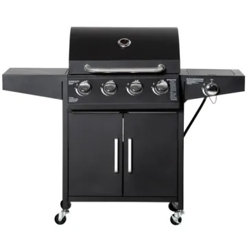 4 Burner Gas Grill Propane Grill with Side Burner Outdoor Grill Cabinet Style with Wheels