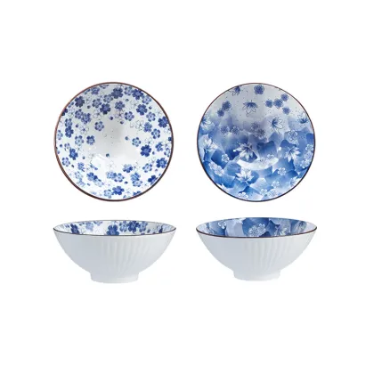 Maxcook 2pcs Japanese Style Ceramic Bowl Set - Household Dinnerware