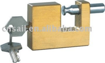 Lateral Key Heavy Brass Padlock