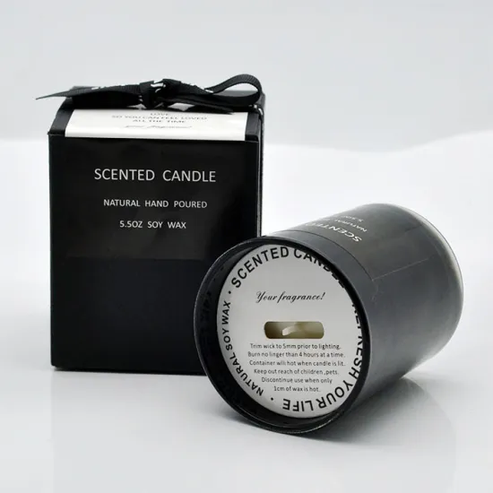 candle black paper packaging boxes