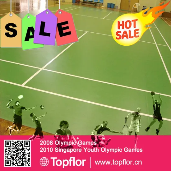 Cheap portable badminton court floor covering pvc material