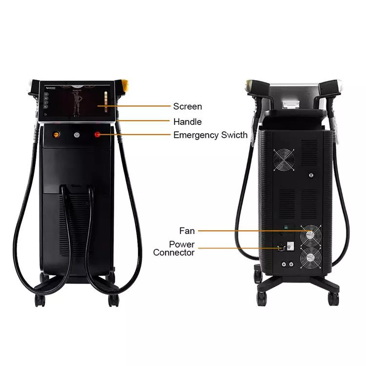 High Power diode 755 808 1064 ice platinum titanium soprano permanent laser hair removal machine