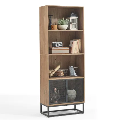 Linsy Antique Bookcase: Multi-Functional Modern Wooden Floor Bookshelf LS217X3-A