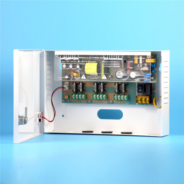 Alimentatore switching 220v ac 12v dc per 6 telecamere CCTV con fusibile in vetro PTC CE