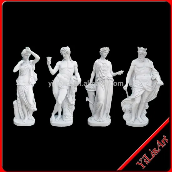 White marble four season garden statues