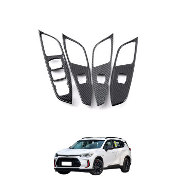 OEM ABS Carbon Fiber Stainless Steel Interior Accessories for 2018 Chevrolet Orlando Glass Lift Trim Frame