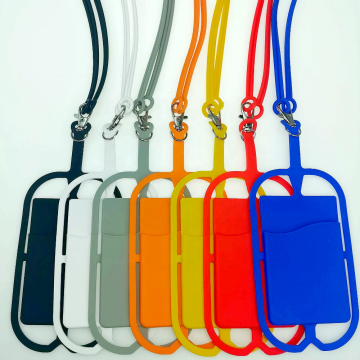 Silikon Lanyard -korthållare för mobiltelefoner
