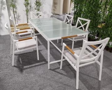 2020 patio furniture powder coated dining table