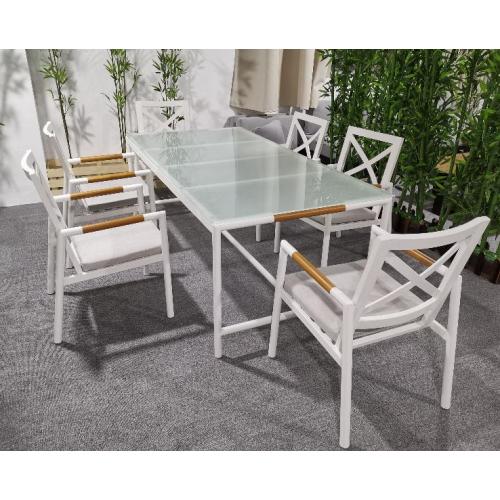 2020 patio furniture powder coated dining table