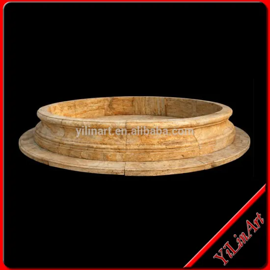 Outdoor stone fountain pool