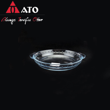 Round Borosilicate oven plate Toughened Glass Baking Dish