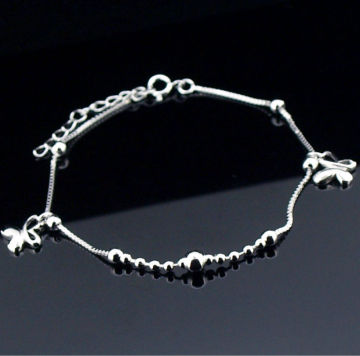 rhodium plated silver bracelets