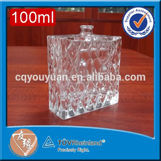 Bulk wholesale packaging small super white glass unique selling perfume bottles 100ml