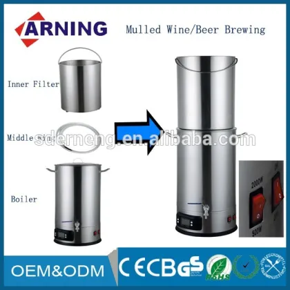 Stainless Steel Electric Beer Mash Tun/ Three in One/ Prefect Beer Brewing Maker
