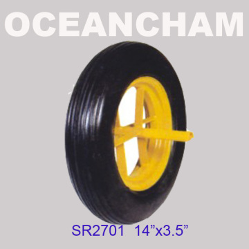 Sr2701 14"X3.5" Wheel Barrow Solid Rubber Wheel