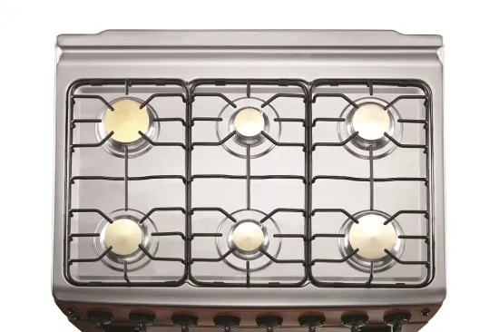 Restaruant Kitchen 6 Burners Gas Range With Oven