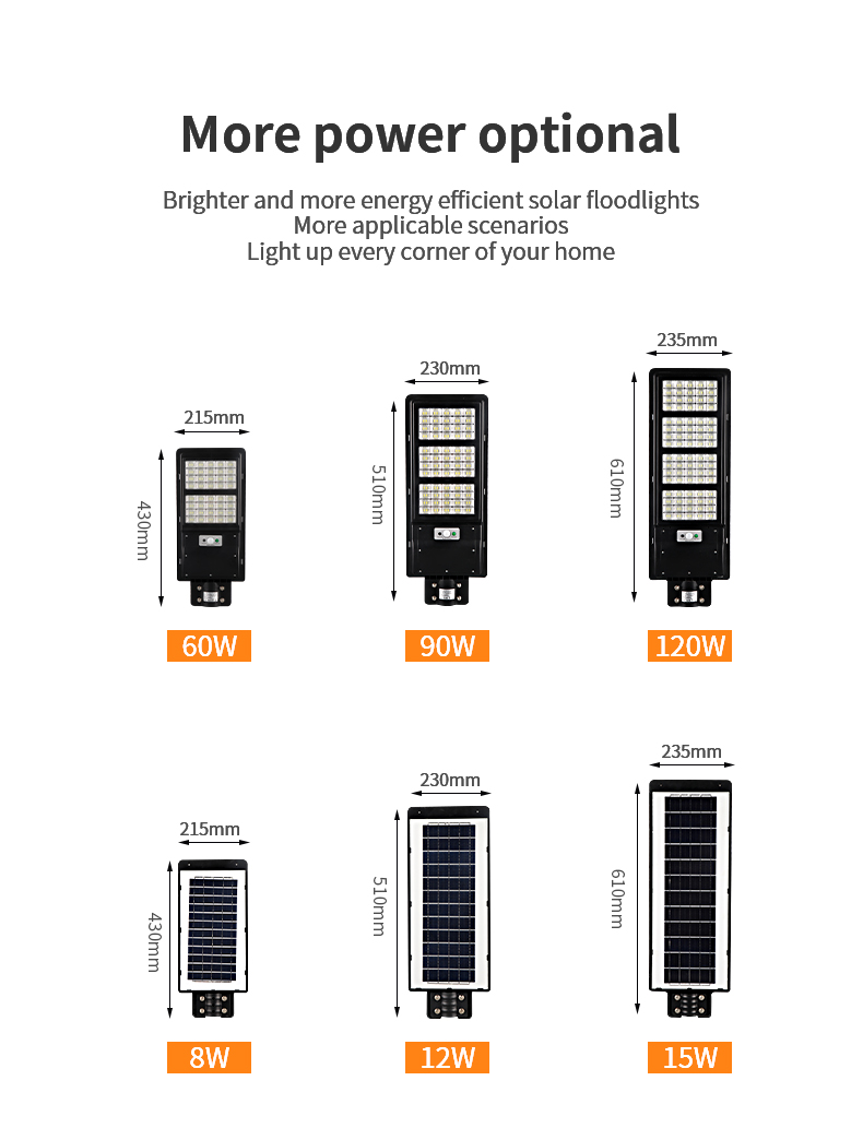 Solar Street Light-size