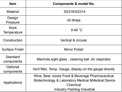 Stainless steel water tank