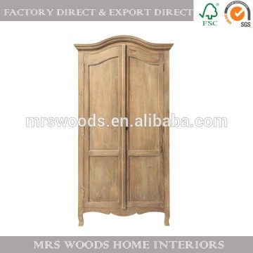 french vintage antique wooden clothes storage cabinet