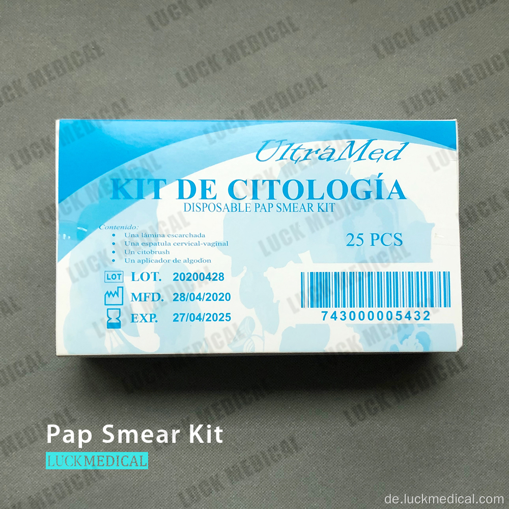 Medizinische Gynäkologie Pap -Abstrich -Kit