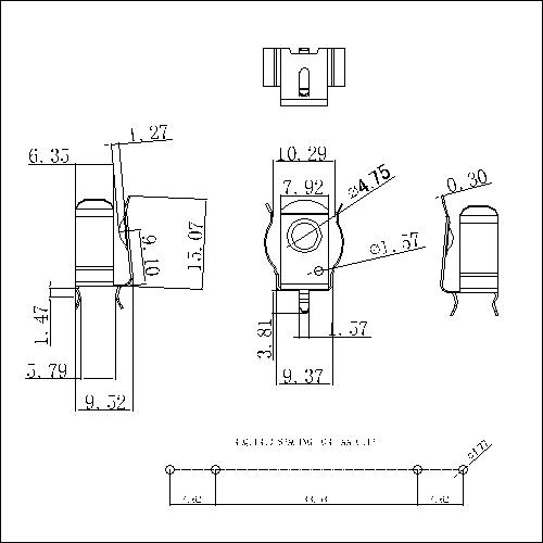 A & AA PC BATTERY CLIP For CR134A BS-S-SI-R-CR134A