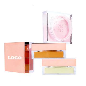 High Coverage Waterproof Oil Control Pink Shimmer Loose Powder