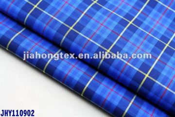 Mercerized finish 100% Cotton yarn dyed checked shirt poplin fabric