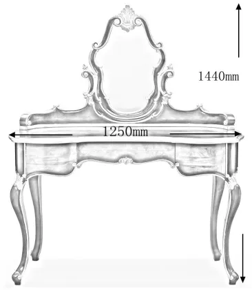 Home goods furniture dressing mirror drawers Vanity dressing table