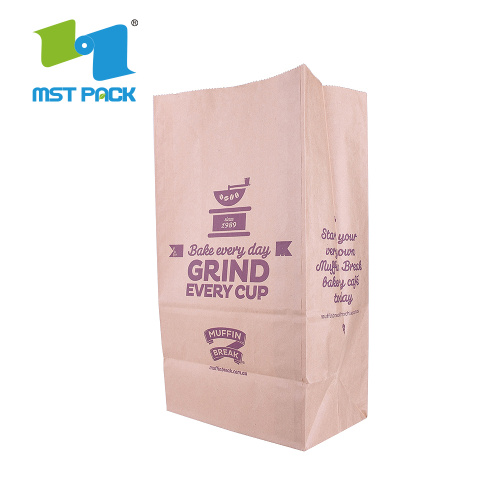 Food Grade Customized Matte Ziplock Bottom paper bag