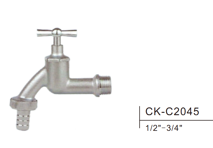 Estilo de parada de latão bibcock ck-c2045 1/2 "-3/4"