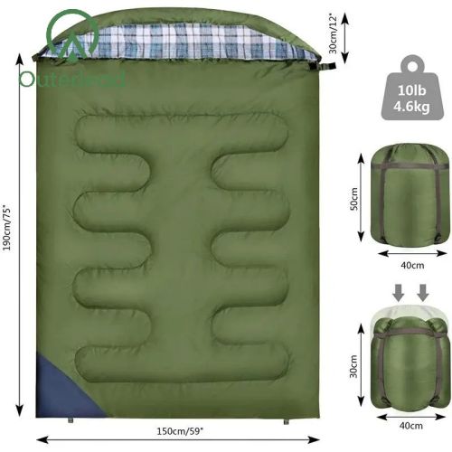 emergency sleeping bag Outdoor Camping Two Person Sleeping Bag For Couple Manufactory