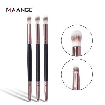 MAANGE 3pcs Double Ended Makeup Brush Set with Long Handles