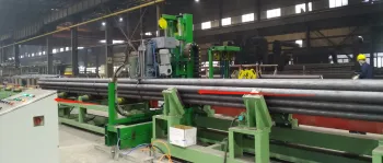 High efficiency stacking system for steel pipe