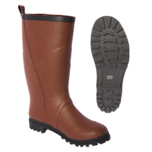 Bottes caoutchouc hommes en couleur marron avec logo