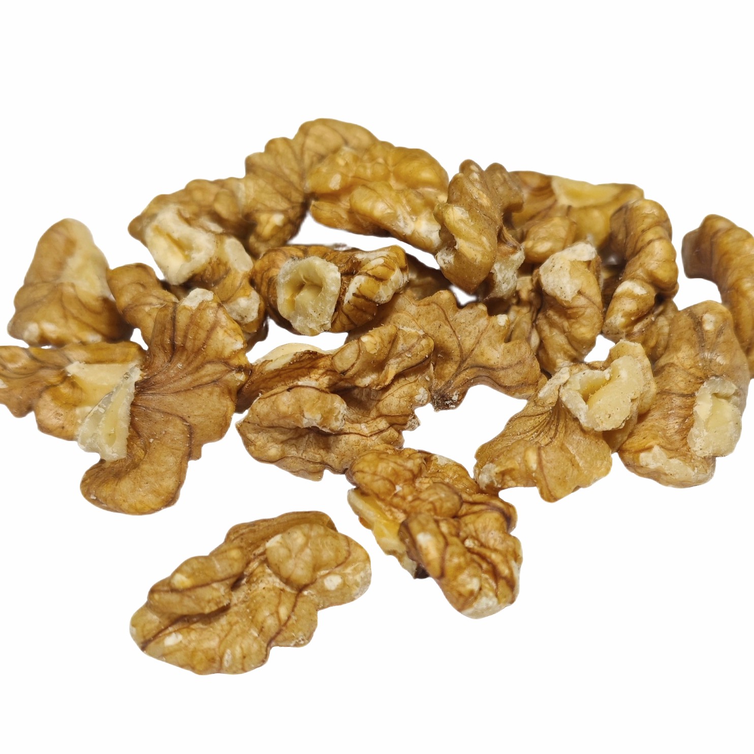 Ingredientes econômicos, grãos de noz, tamanho de um quarto