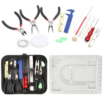 Complete Jewelry Making Kit: Bead Tray & Tools for Crafting & Repair