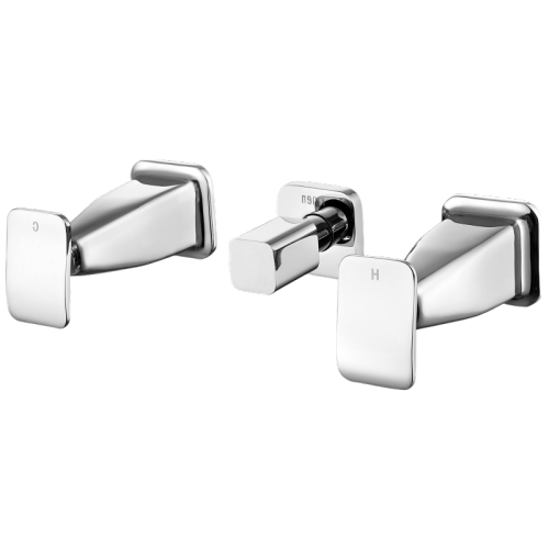 Double lever bath mixer