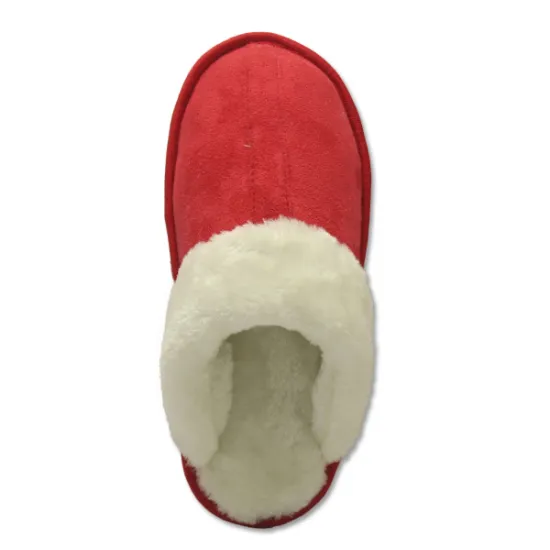 red warm house slippers for womens