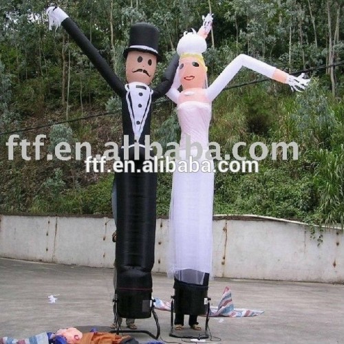 advertising wedding couple type giant inflatable wedding skydancer for sale