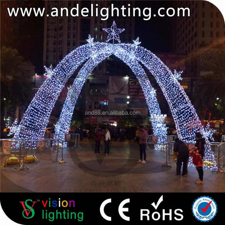 Outdoor LED Christmas Light Street Decoration LED Arch Motif Lights