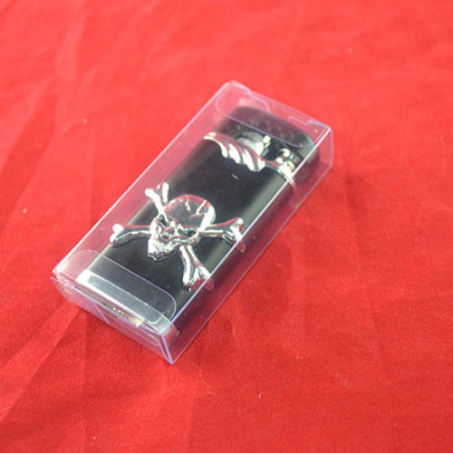 PVC transparent clear soft crease folding box package container for lighter