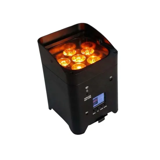 SKYART Wedding LED Uplight: RGBWAUV, Battery-Powered, Wireless WiFi Remote Control DMX Stage Light