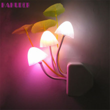 2020 Romantic Colorful Sensor Led Mushroom Night Light Wall Lamp Home Decor