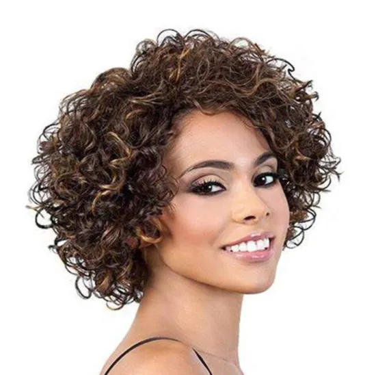 Wholesale Short Curly Wig Natural Water Wave Curly Human Hair Wigs Brazilian Remy Human Hair Wigs