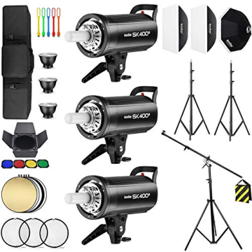 Godox SK400II Zestaw: 400WS Studio Strobe Flash z softbox i światłem