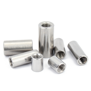 Customized DIN 6334 Stainless Steel Round Coupling Nuts in Various Sizes (M2-M10)